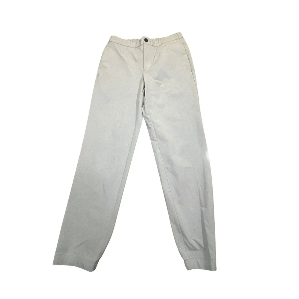 Banana Republic Core Temp Joggers Mens 30 Light Gray Elastic Waist Tapered Pants